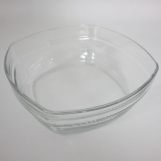 Saladier carré en verre salade composé légume buffet