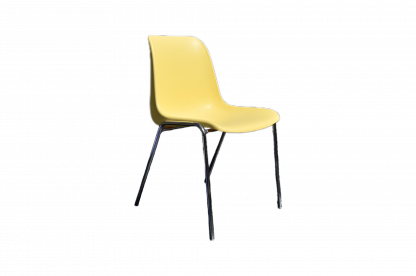 Chaise empilable jaune