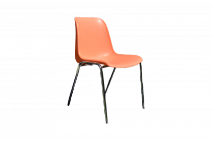 Chaise empilable orange
