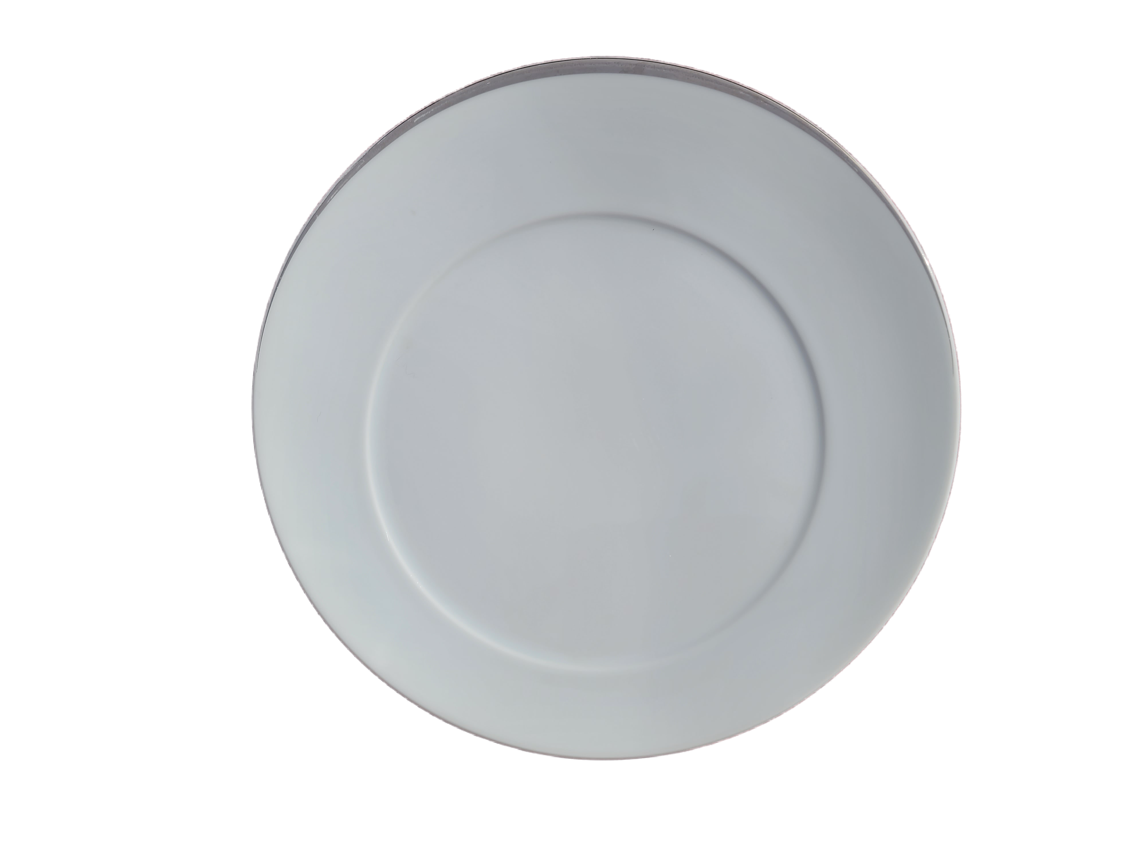 Assiette blanche ELLIPSE liserer argent – Image 5