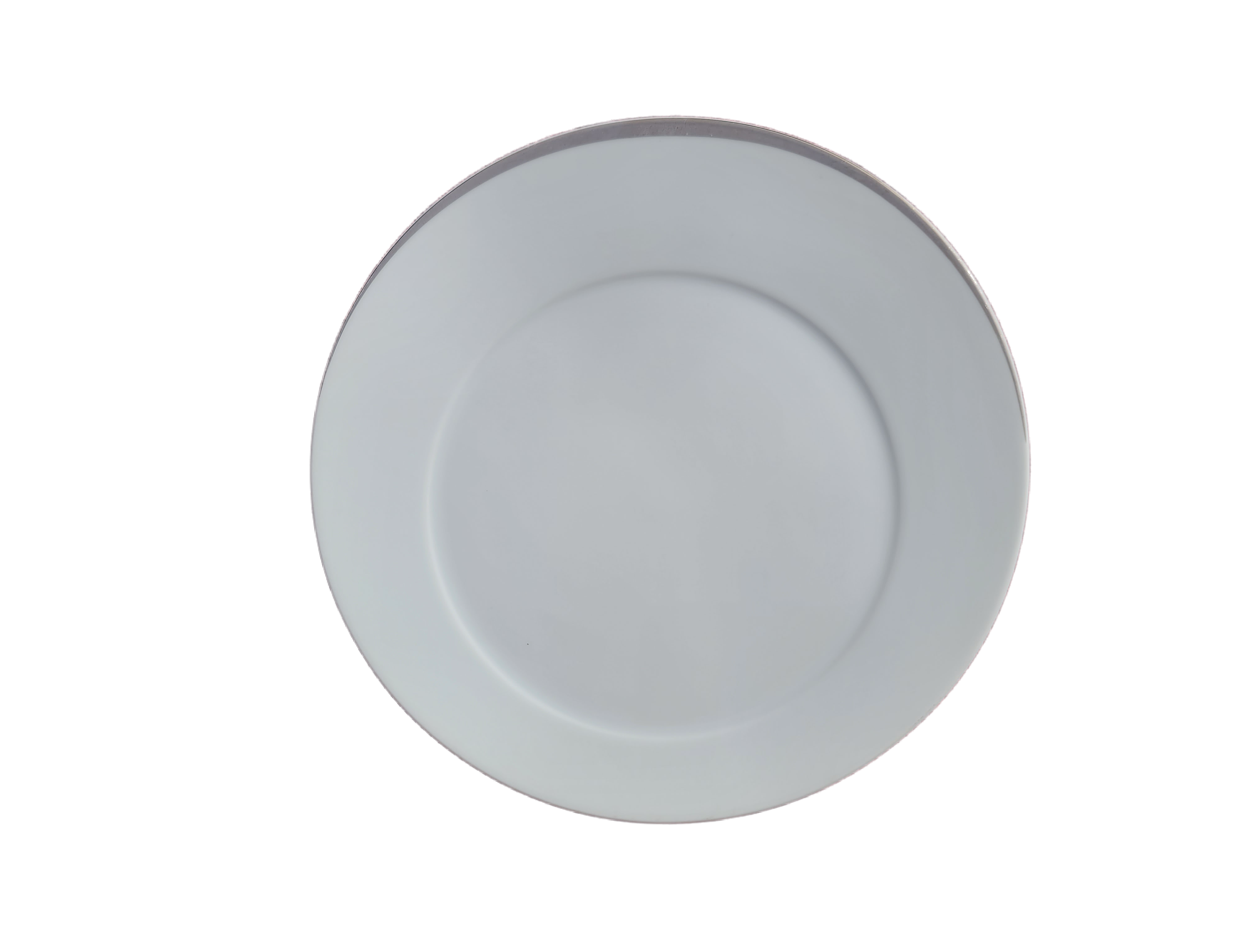 Assiette blanche ELLIPSE liserer argent – Image 3