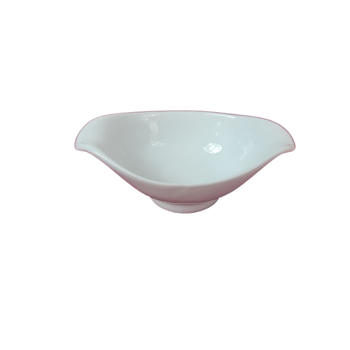 6026 Verrine porcelaine blanc mini saucière 10,2x5,7 h 4 - 3 cl